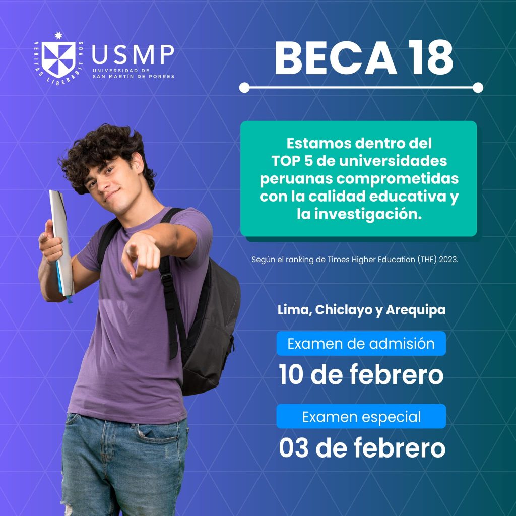 Beca 18 https//admision.usmp.edu.pe/